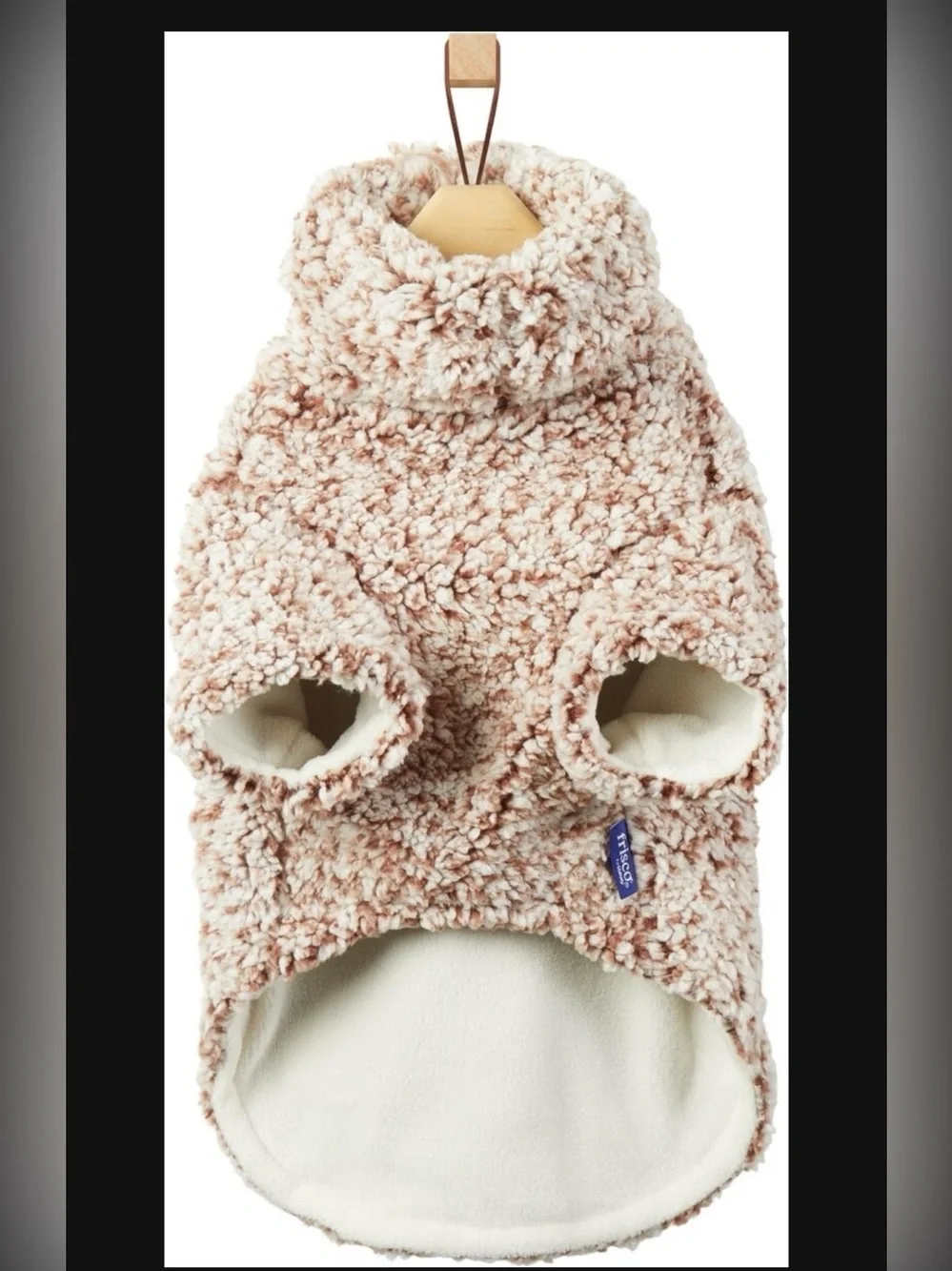Frisco Medium Weight Double Layer Sherpa Dog Coat with Built in Snood